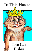 In this house the cat rules Cat King