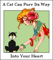 A cat can purr its way...