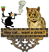 Cat Blinkie - Fritz the cat with Marvin Mouse