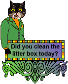 Cat Blinkie - Mayor the cats asks if you cleaned the litterbox today