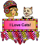 Cat Blinkie - Ermine the cat and Deco lady