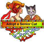 Cat Blinkie - Smokey the cat and Victorian lady