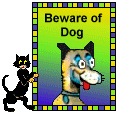 Cat Blinkie - Beware of dog