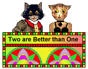 Cat Blinkie - Romeo and Ginger the cats - Two are better than one