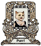 Cat Blinkie - Ermine the cat in photo frame