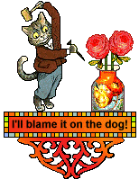 Cat Blinkie - Killer the cat will blame this on the dog!