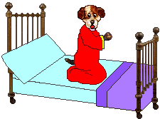 Sleepy praying in bed