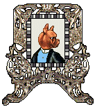 Dog blinkie - Antique photo frame