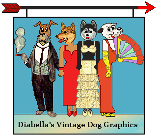 Diabella's Vintage Dog Graphics bannere