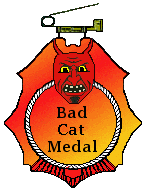 Bad Cat Medal with picture of Devil