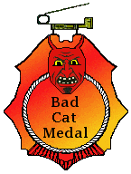 BAD CAT MEDAL. Does your cat deserve this?
