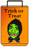 Trick or Treat bag with Witch