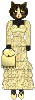 cat: white lace gown
