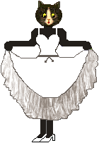 cat: white gauze gypsy skirt