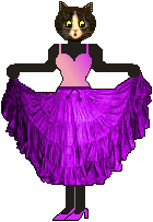cat: purple gauze gypsy skirt