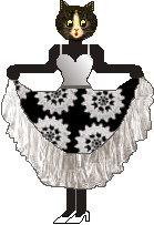 cat: print gauze gypsy skirt