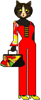 cat: patchwork jumpsuit