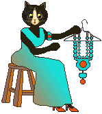 cat: turquoise necklace