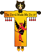 cat in sleepshirt: Devil