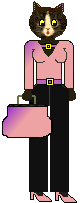 cat: pink top