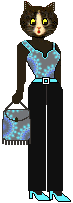 cat: blue top