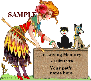 Memorial Tribute Graphic for pets