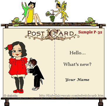 Hello cat e-postcard